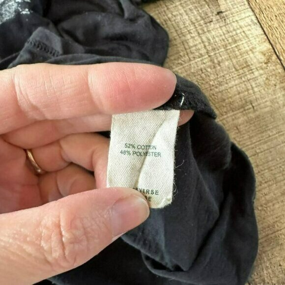 Modish Rebel women's lace up neckline short sleeve moon Graphic T-shirt black - Picture 6 of 7